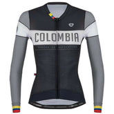 Jersey Ciclismo M/L Mujer GW Colombia Endurance Negro Gris